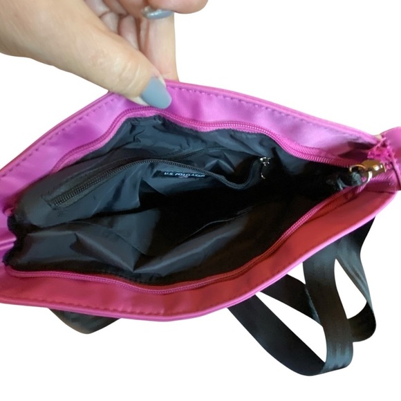 VTG U.S. Polo Assn. Fuchsia Pink Crossbody Vacation Lightweight Shoulder Bag - Picture 5 of 7